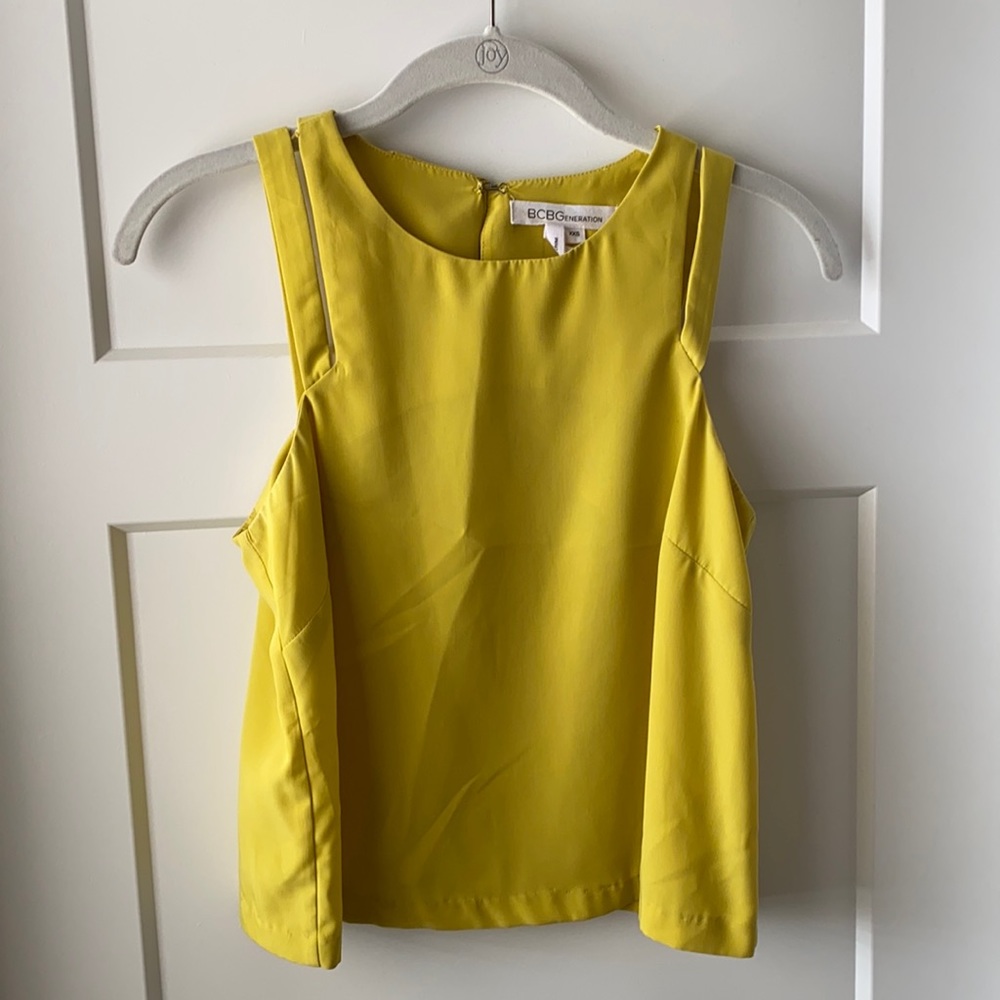 BCBG XXS citron tank